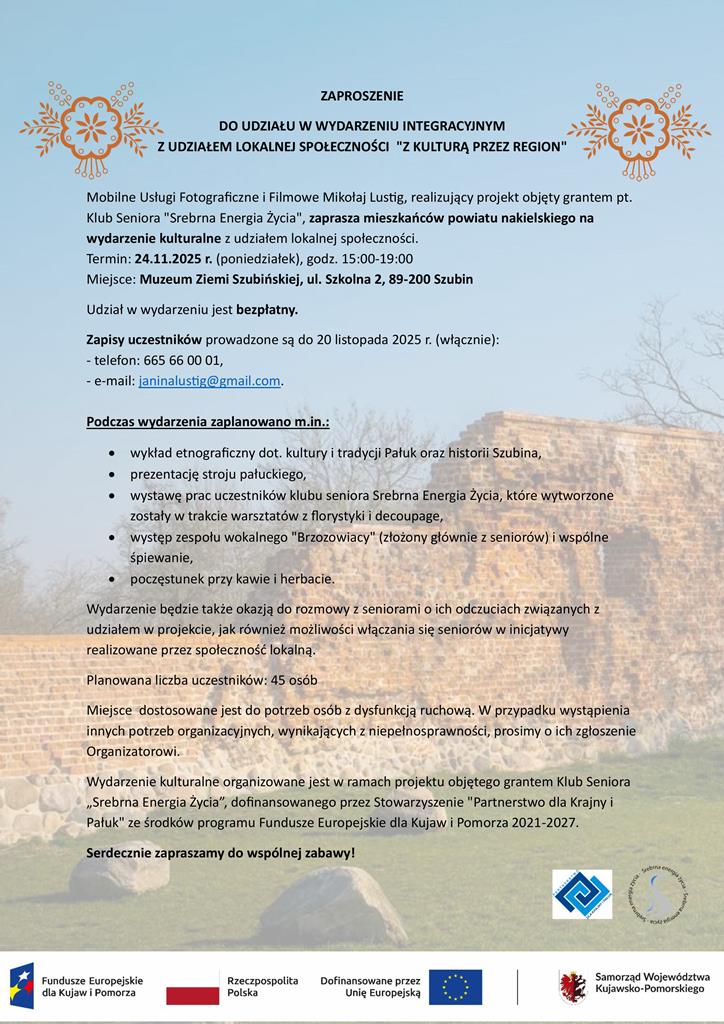 Informacje zawarte w artykule przedstawione w formie plakatu z unijnymi logotypami.